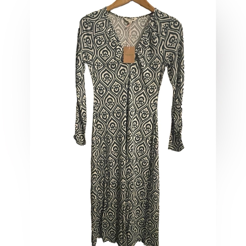 🔥NWT BODEN size 8P deep green/cream dress.  Gorgeous color and classic styling.